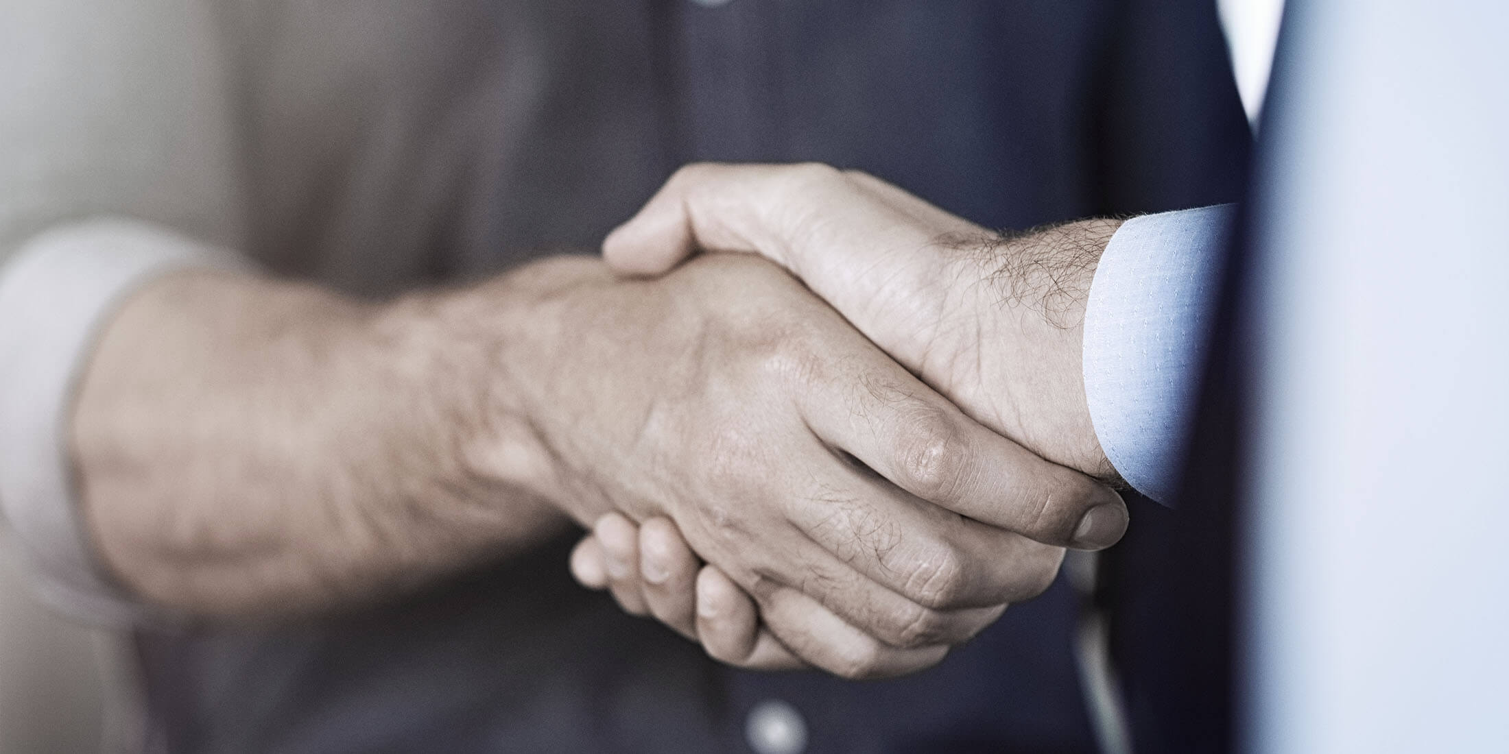 Two men shaking hands