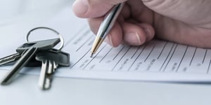 Person filling out form