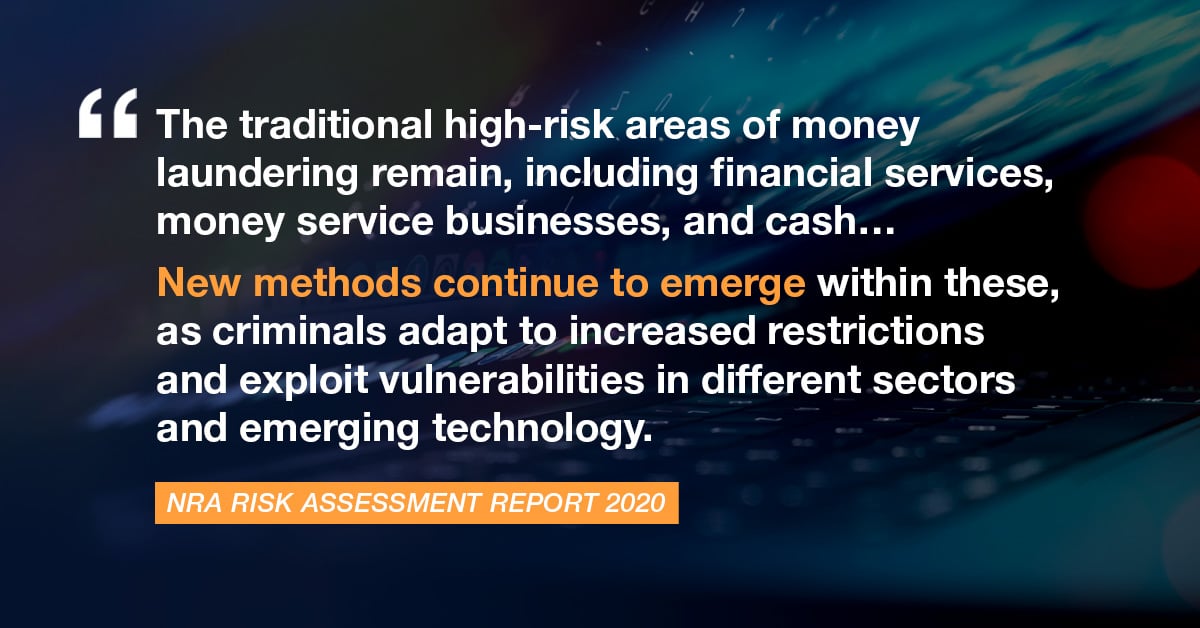 New methods of money laundering are emerging 